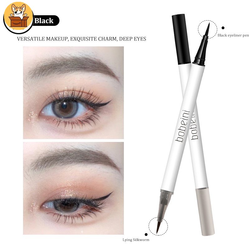 Bút Kẻ Mắt Kiêm Mascara Hai Đầu Siêu Mịn Chống Thấm Nước Không Lem Nhòe Lâu Trôi