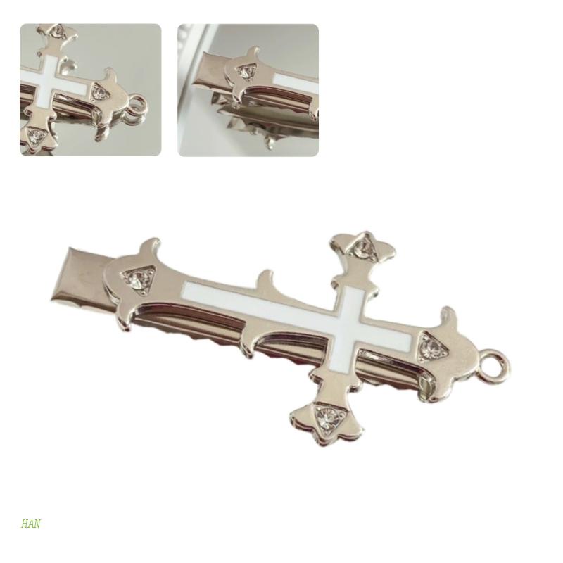 Kẹp Tóc Chéo y2k Hình Chữ Thập Thời Trang