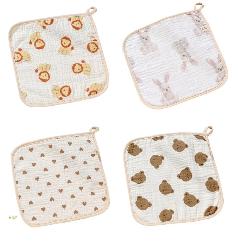 Khăn Lau Mồ Hôi Mềm Mại Thấm Hút Tốt Hình Vuông Dành Cho Em Bé