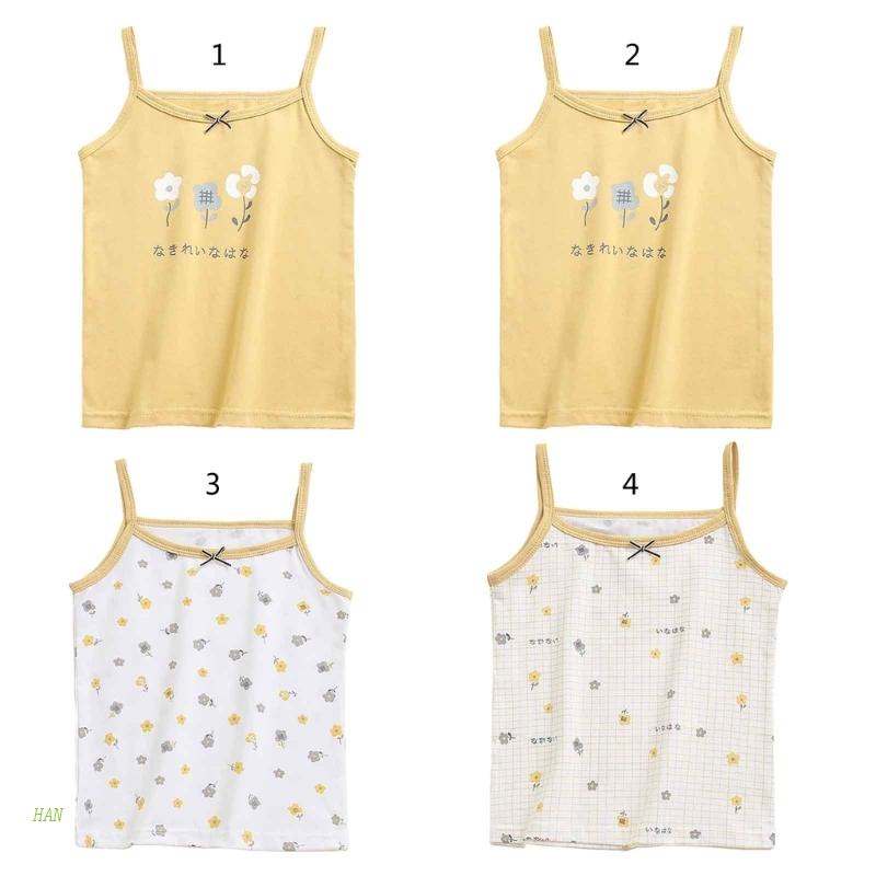 Áo Không Tay In Họa Tiết Dễ Thương Thời Trang Mùa Hè Cho Bé Gái 3-8 Tuổi