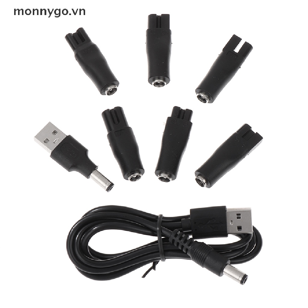 Monnygo Set 8 Dây Cáp Sạc 5V Cổng USB Cho Tông Đơ Điện