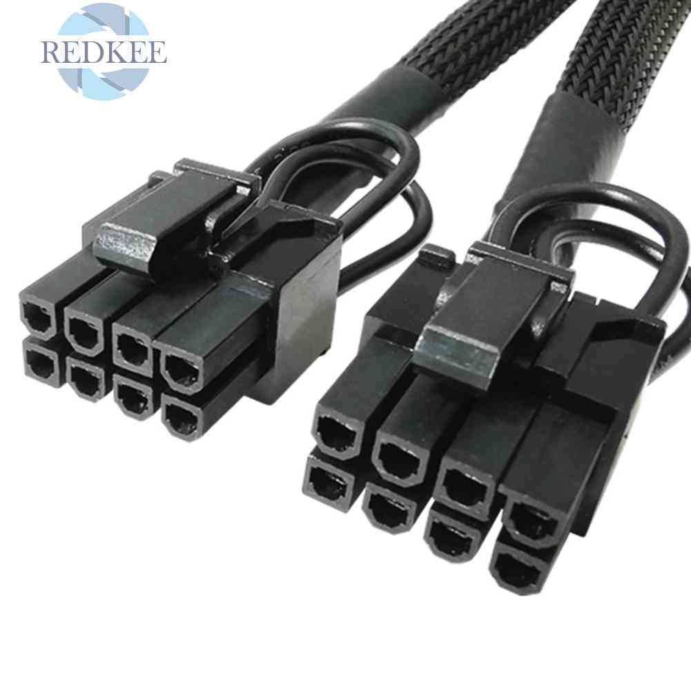 Thẻ Đồ Họa PC 6Pin PCI-E Sang 2x8Pin (6 + 2) Cáp Nguồn GPU Cho Dây Cáp BTC