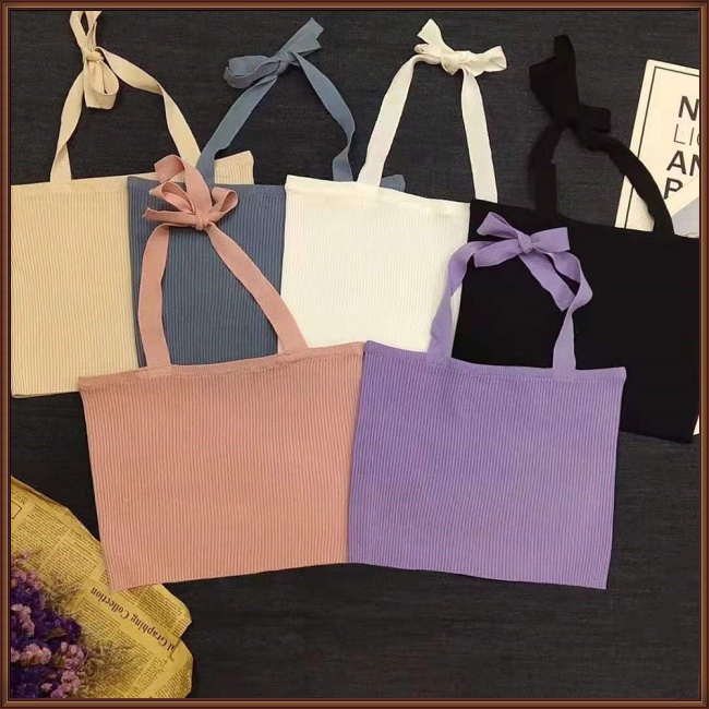 Áo Dệt Kim Không Tay Cổ Thuyền Màu Sắc Đơn Giản Cho Nữ