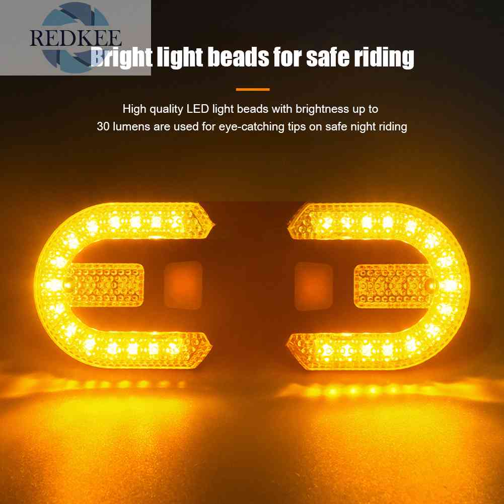 Đèn LED Xi Nhan 3 Trong 1 30lm Gắn Đuôi Xe Đạp Kèm Điều Khiển Từ Xa