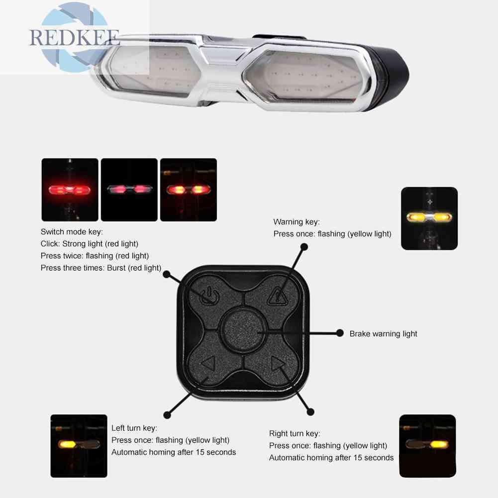 Đèn LED Tín Hiệu Gắn Đuôi Xe Đạp