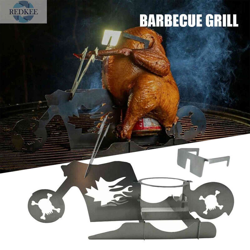 Giá Đỡ Gà / Nướng BBQ Gắn Xe Mô Tô Tiện Dụng