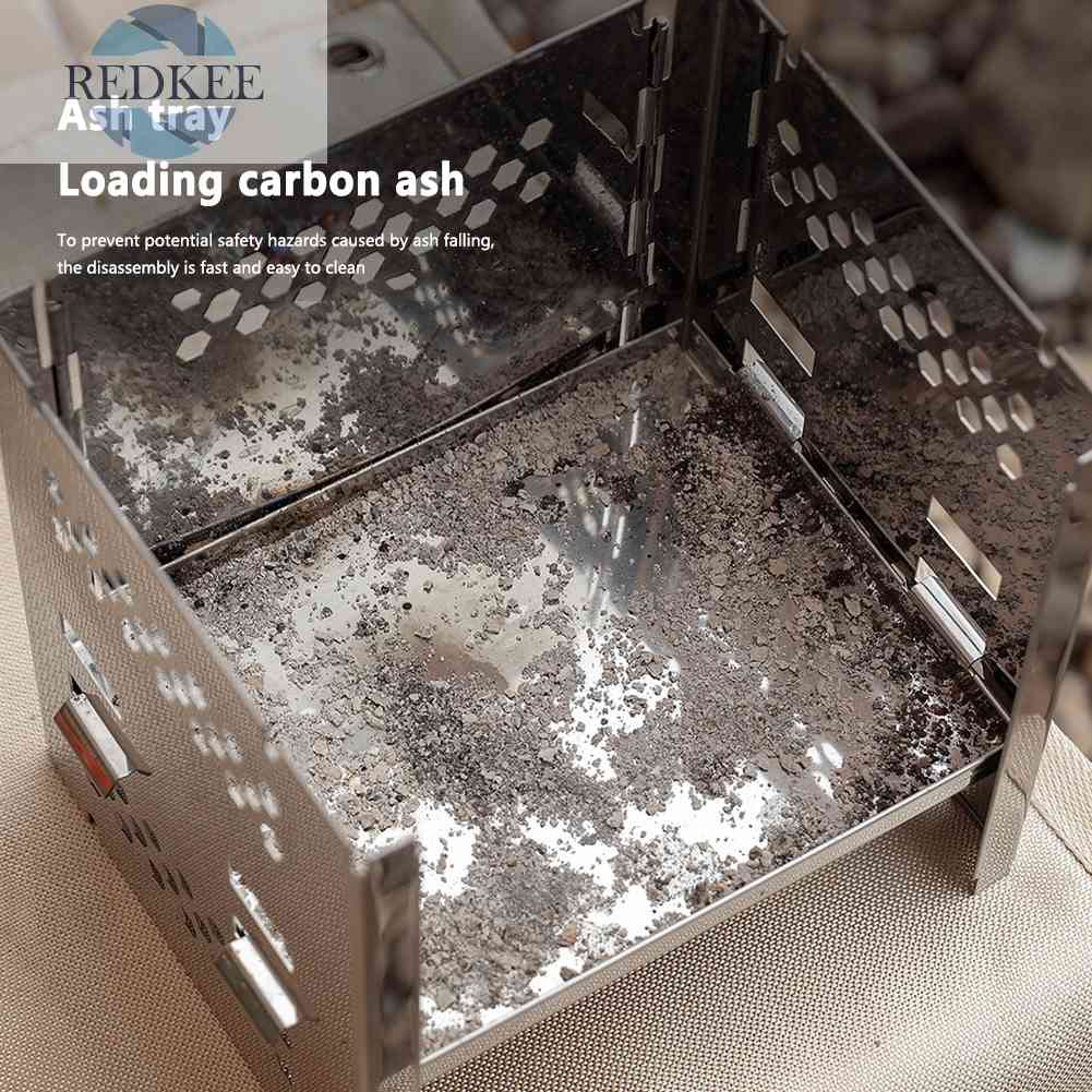 Bếp Than Củi Hai Lớp Mini Có Thể Gấp Gọn Tiện Dụng Khi Đi Cắm Trại