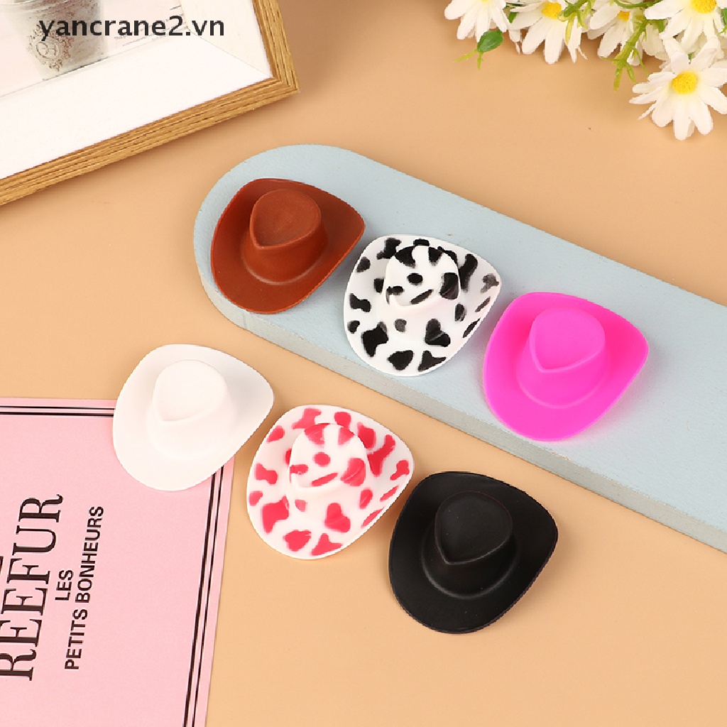 Set 10 Mũ Cao Bồi Bằng Nhựa Cho Búp Bê Barbie yancrane2.vn