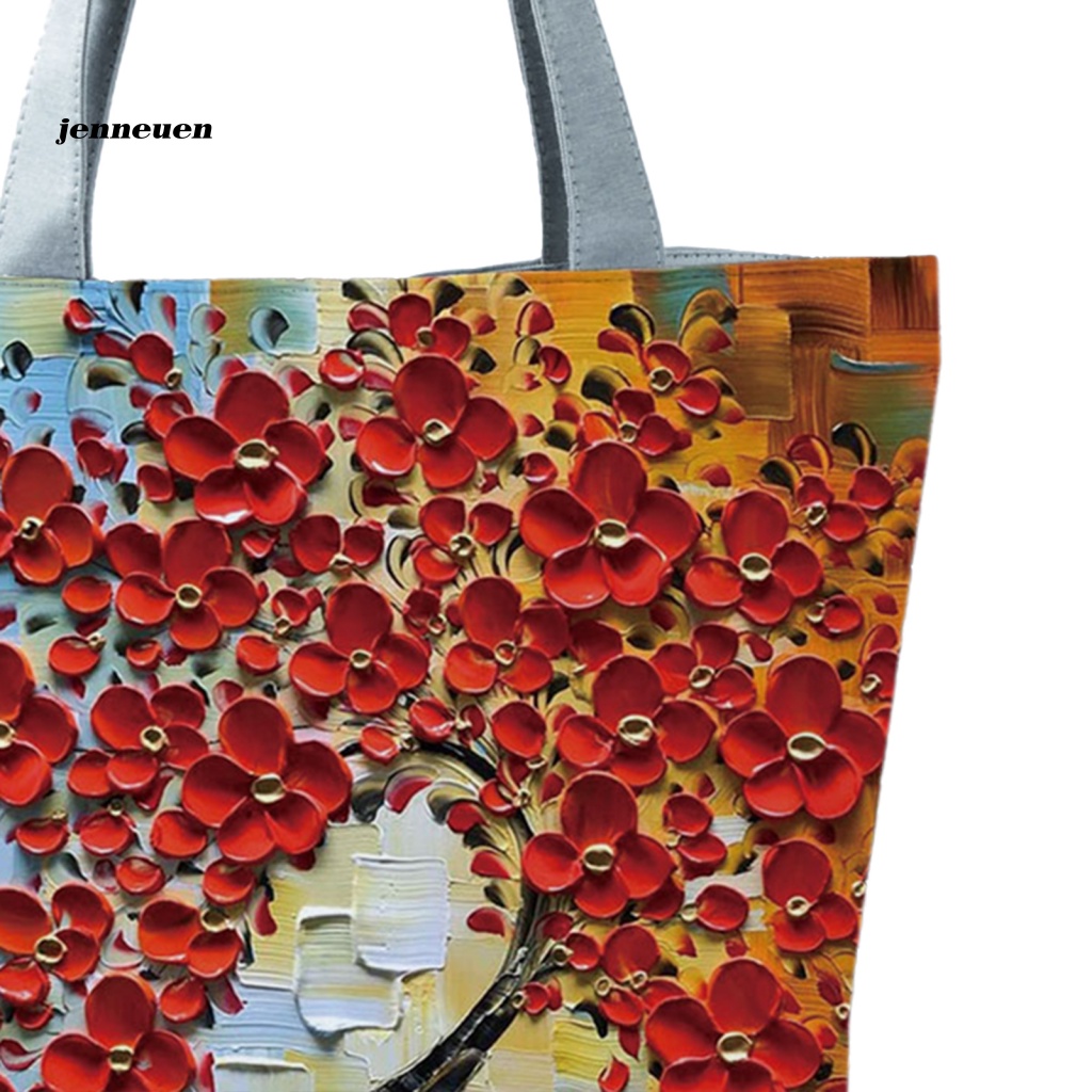 Jen Top Túi Đựng Đồ Mua Sắm Sơn Dầu Cầm Tay Chống Mài Mòn Thời Trang Cho Nữ