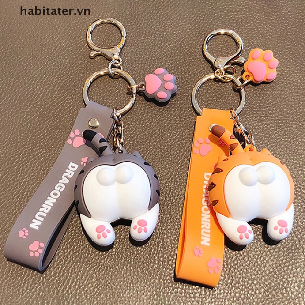 Móc Khóa Hình Mông Mèo Dễ Thương