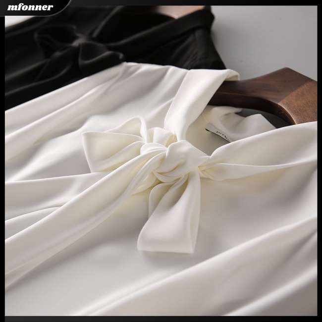 Áo Sơ Mi Dáng Rộng Cổ Chữ V Màu Trơn Thoáng Khí Dành Cho Nữ