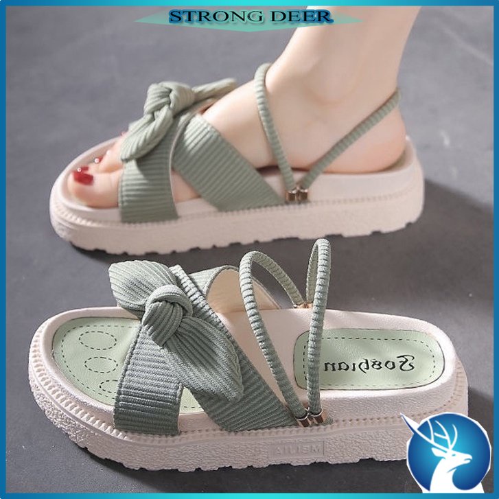 Dép Sandal Đế Bệt Dày Thời Trang Mùa Hè Dành Cho Nữ Hq048 Size 35-40