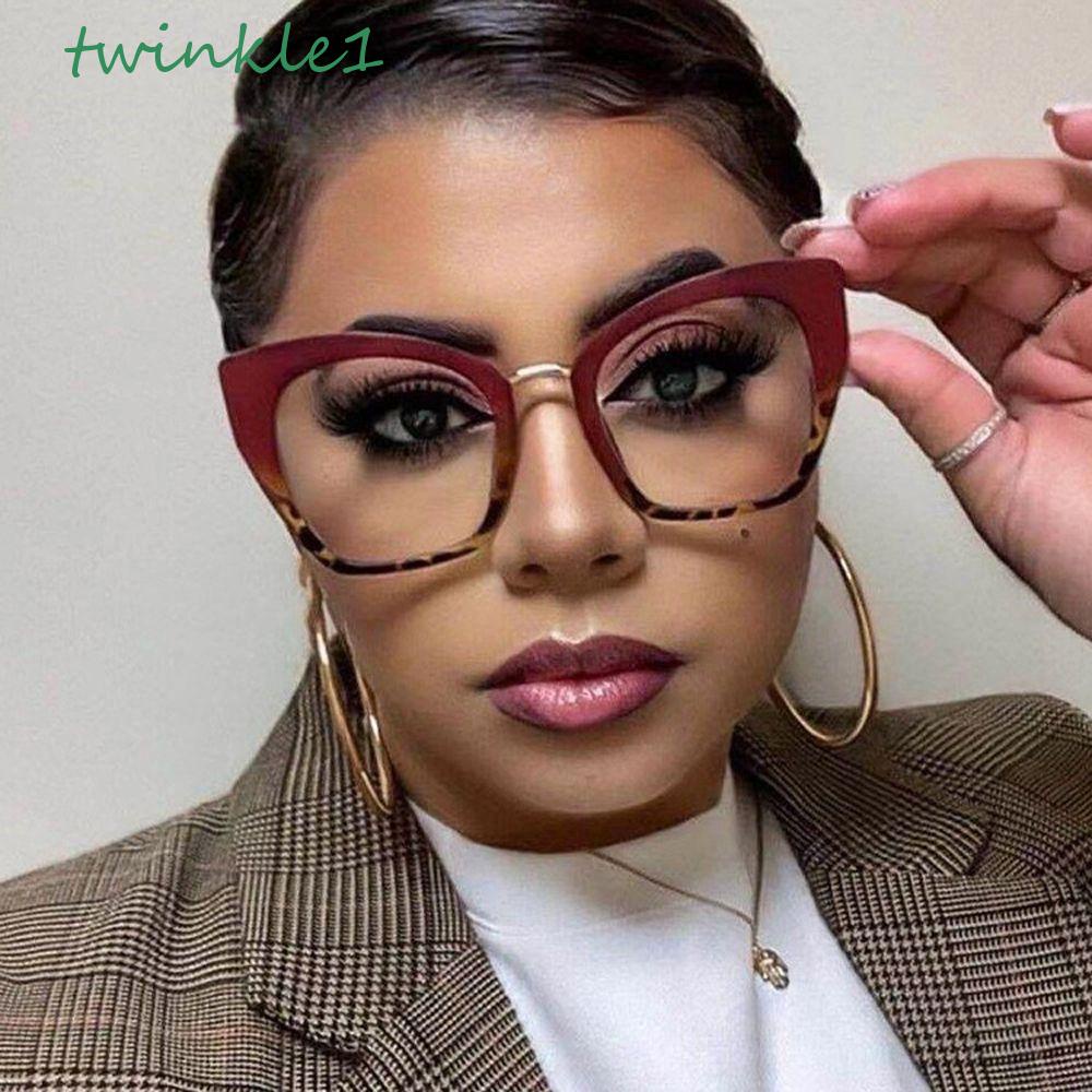 Mắt Kính Chống Ánh Sáng Xanh Họa Tiết Da Báo Thời Trang Vintage