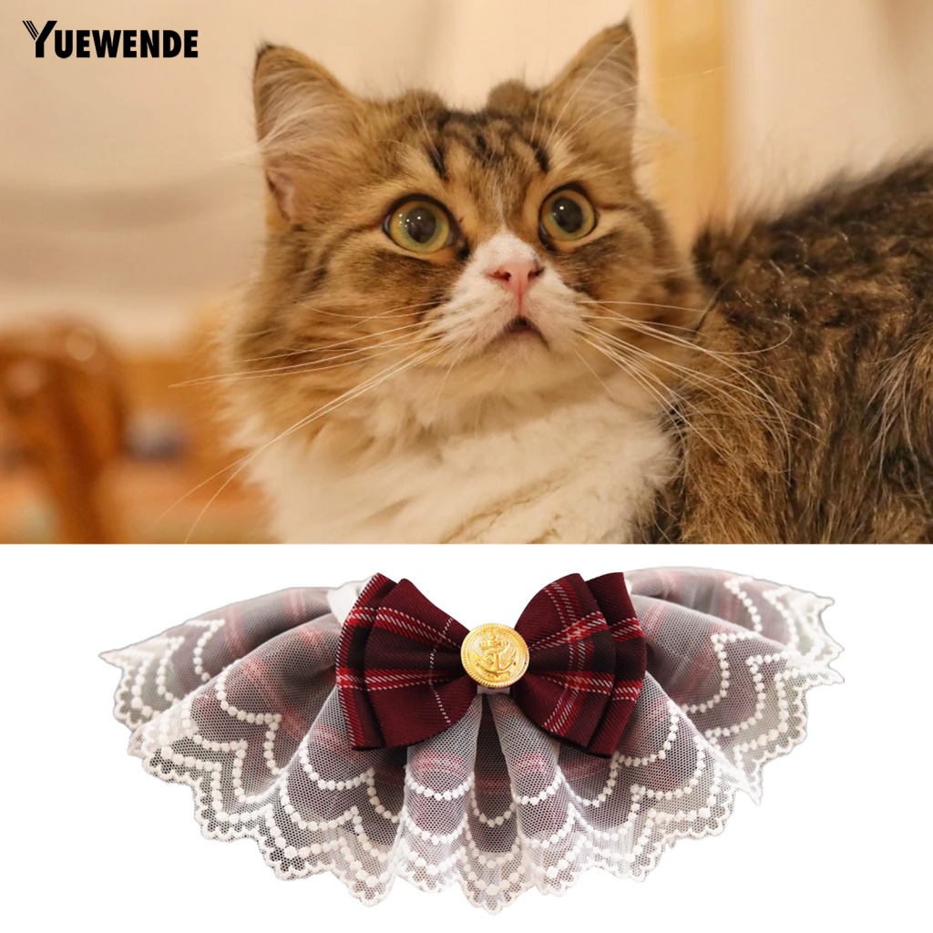 Yếm Đeo Cổ Trọng Lượng Nhẹ Trang Trí Nơ Xinh Xắn Cho Thú Cưng