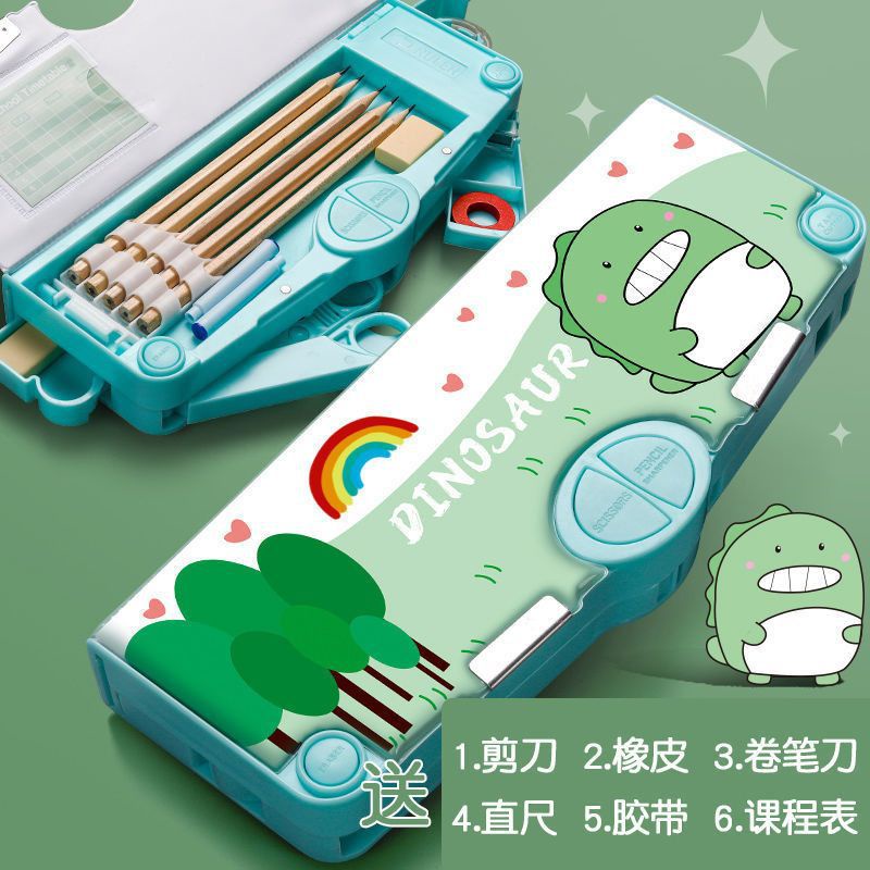 Hộp Đựng Bút Đa Năng Cỡ Lớn In Họa Tiết Hoạt Hình Dễ Thương Cho Bé Gái