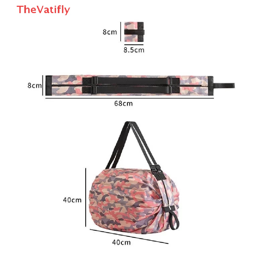 [Thevalifly] Túi Mua Sắm Di Động Một Vai Có Thể Gập Lại