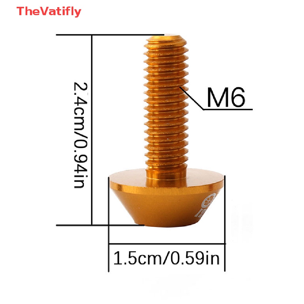 Bộ 4 Ốc Vít Kẹp Phanh Xe Đạp M6 Bằng Hợp Kim Nhôm Tiện Dụng