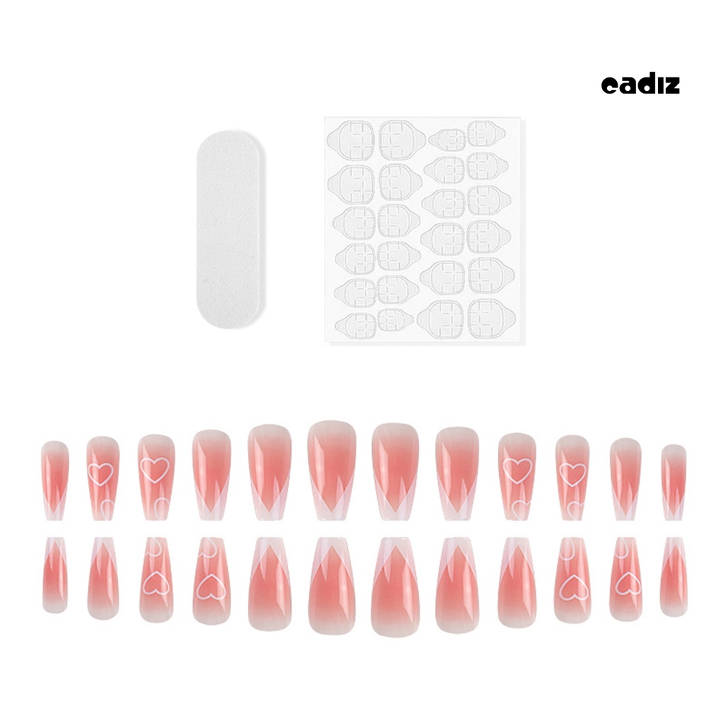 Hộp 24 Móng Tay Giả Hình Chữ T Bằng Nhựa ABS Có Thể Tháo Rời