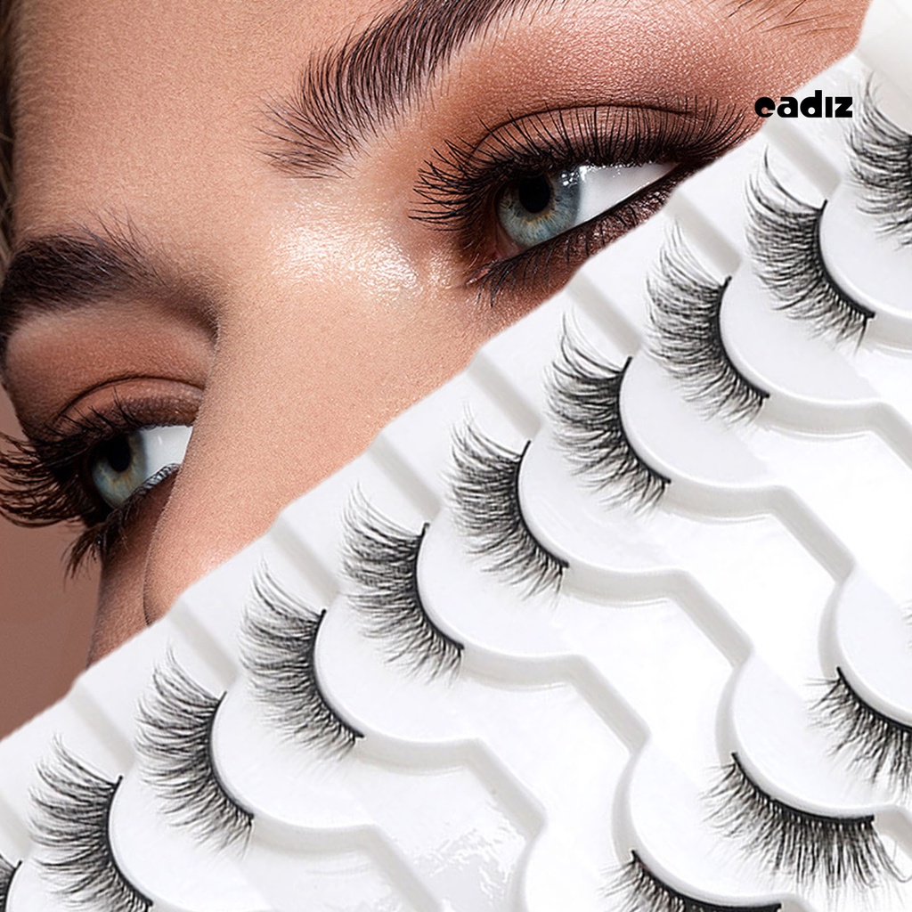 Set 10 Cặp Lông Mi Giả 3D Tạo Hiệu Ứng Trang Điểm Tự Nhiên