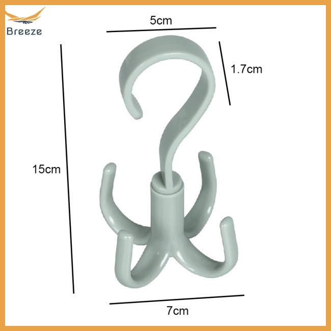 Móc Treo Đồ 4 Móng Xoay 360 Độ Đa Năng Tiện Dụng