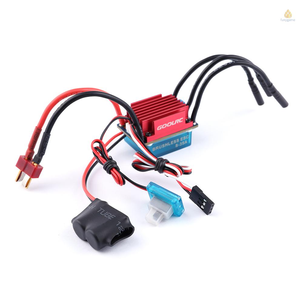 Bộ Điều Khiển Tốc Độ Điện Tử ESC Không Chổi Than S-35A Với ESC 5V / 2A BEC Cho Xe Hơi Điều Khiển Từ Xa 1 / 12 1 / 14 1