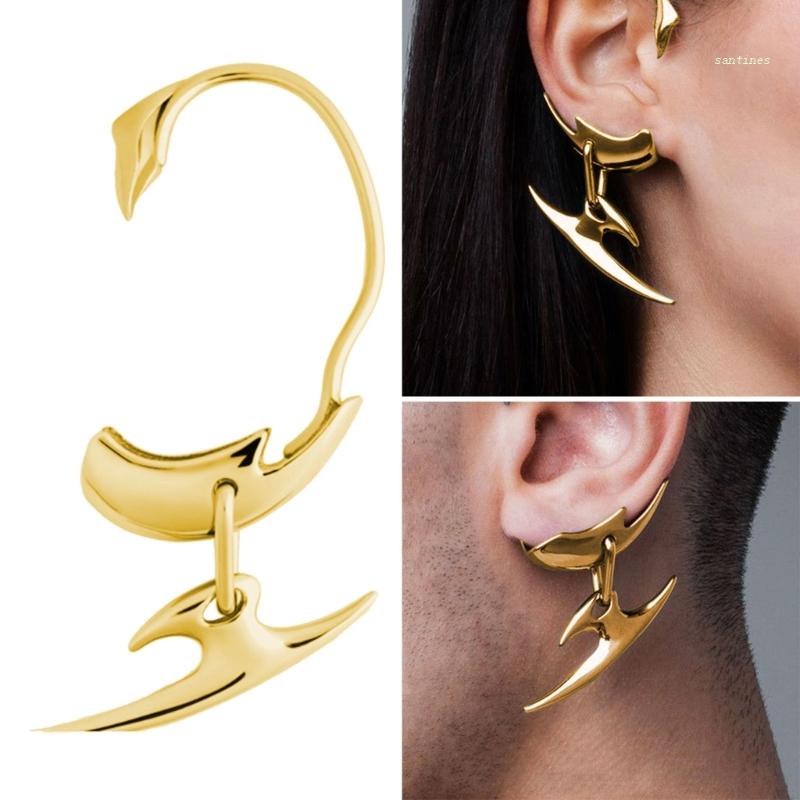 Bông Tai Đeo Vành Tai Hình Dagger Phong Cách Punk Vintage