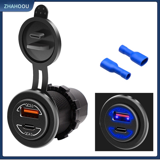 ☃Phụ Kiện Trang Trí Nhà Cửa Kiểu Dáng Dễ Thương Xinh Xắn☃ Tẩu Sạc Điện Thoại / Máy Tính Bảng 5v 3a 60w Qc3.0 Hai Cổng Usb Cho Xe Hơi / Tàu Thuyền