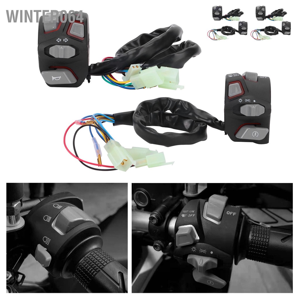 Winter064 Nút điều khiển công tắc tay lái xe máy 22mm Chống nước phổ biến cho đèn báo rẽ