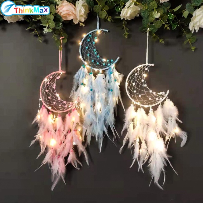 Thinkmax Dreamcatcher Đính Lông Vũ Và Mặt Trăng Thời Trang