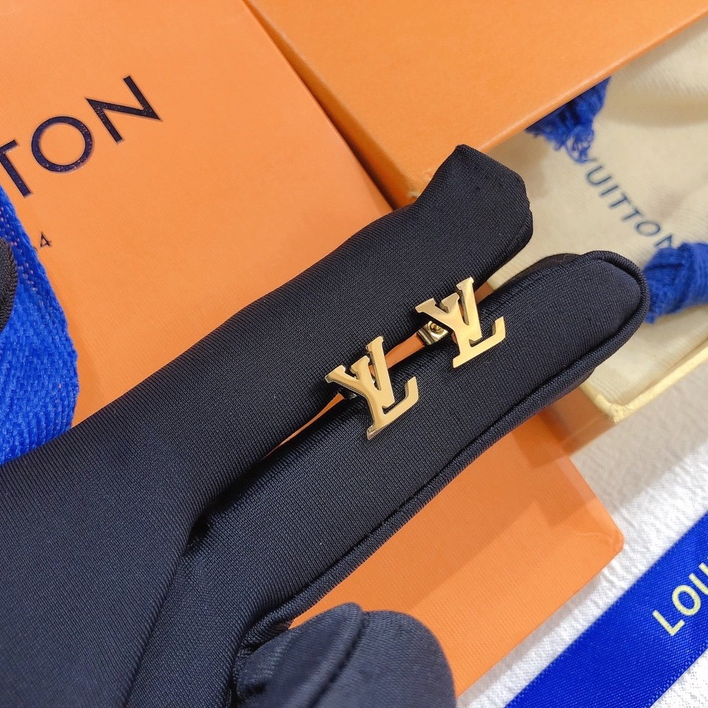 LOUIS VUITTON Bông Tai LV Bằng Thép Titan Thời Trang Cho Nữ
