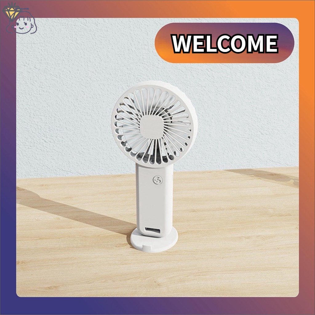 Quạt USB Mini Cầm Tay 3 Tốc Độ Kèm Giá Đỡ Điện Thoại Tiện Dụng Cho Mùa Hè