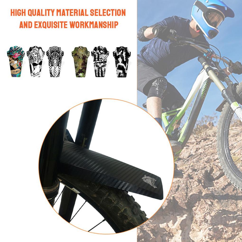 Tấm Chắn Bùn Trước Và Sau Bằng Nhựa In Họa Tiết Độc Đáo Kèm Dây Cáp Tiện Dụng Cho Xe Đạp