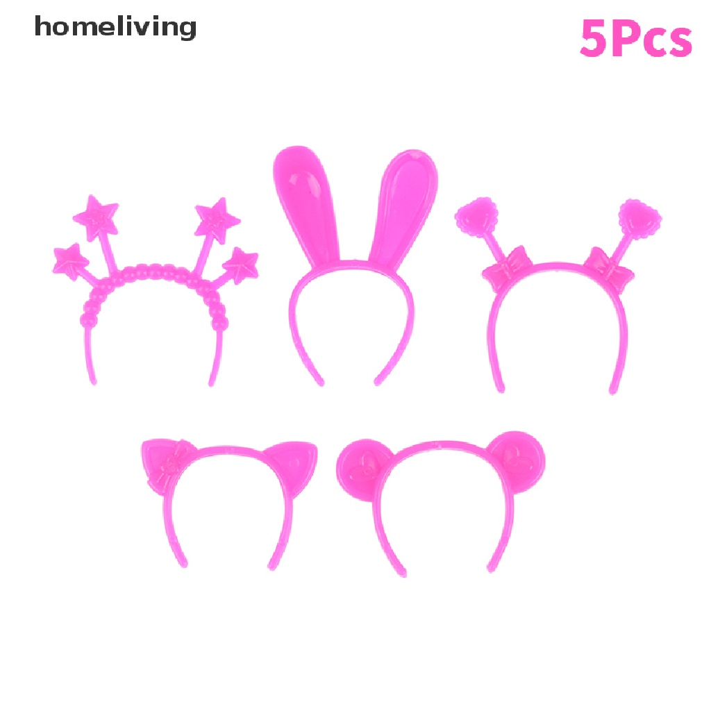 Set 5 Băng Đô Tai Thỏ / Mèo / Gấu 30cm Dễ Thương Dành Cho Búp Bê