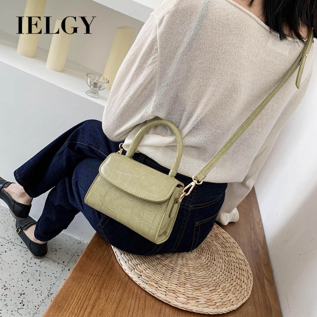 Túi Đeo Vai Hình Vuông Cỡ Nhỏ Họa Tiết Vân Đá Đơn Giản Thời Trang Phong Cách Hàn Quốc