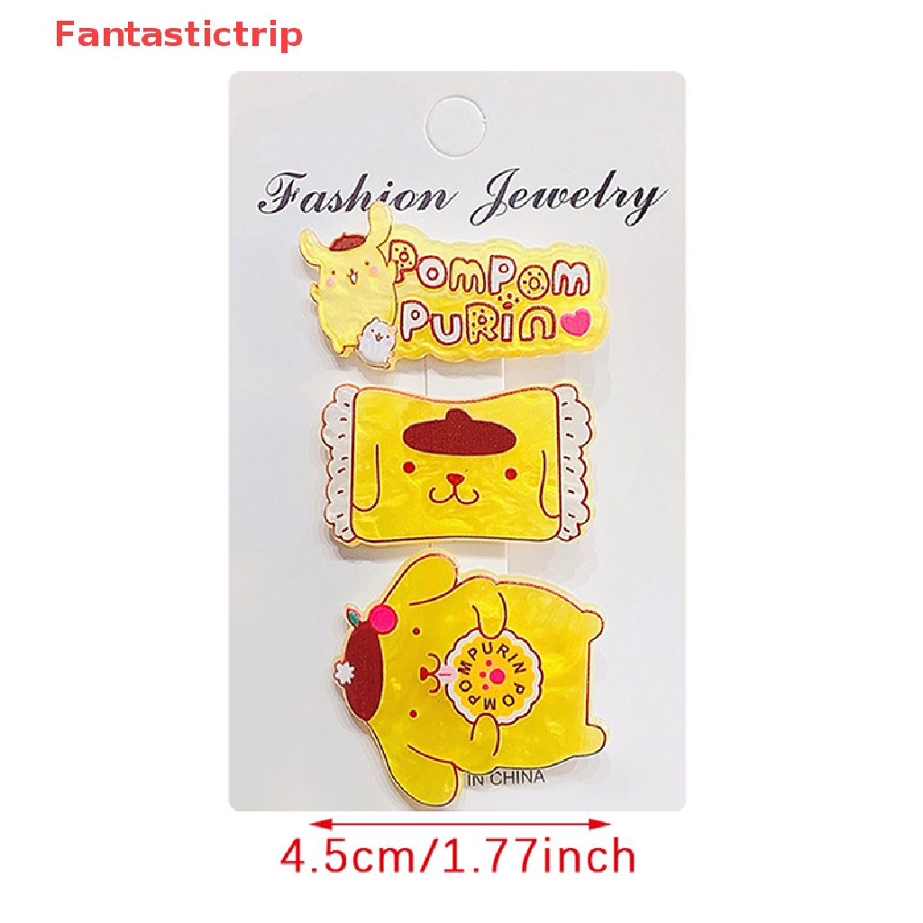 Bộ 3 Kẹp Tóc Hình Cinnamoroll Kuromi My Melody KT Sanrio Đơn Giản Đáng Yêu Mới