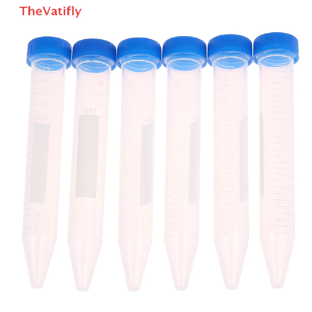 [Thevalifly] Set 100 Ống Nghiệm Trung Tâm 15 ml Mẫu Thử Với Vỏ Vít Nhựa