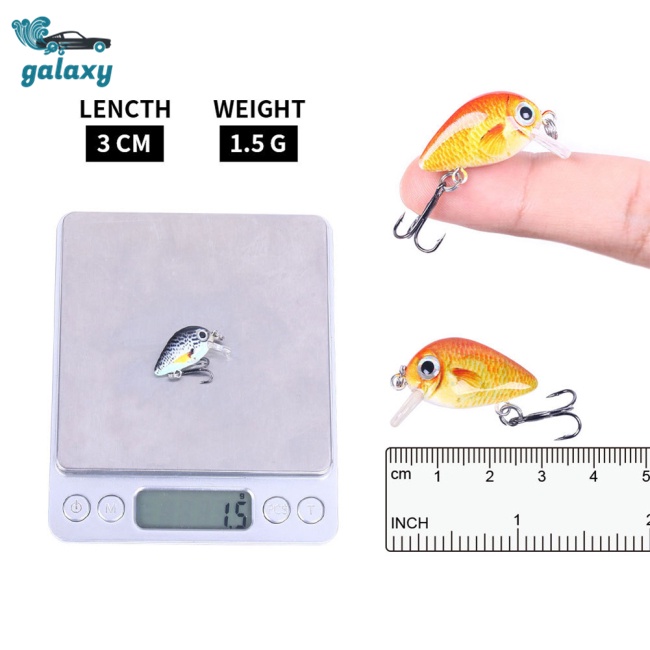Galaxy Set 5 Mồi Giả Nhử Cá Mini 5 Màu 1.5g Kèm Hộp Đựng