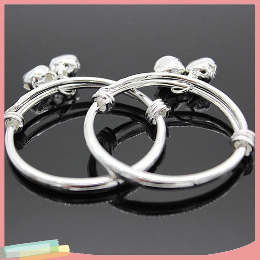 Vòng Đeo Tay LK --Bacelet Dập Nổi Thiết Kế Chuông Điều Chỉnh Được Dành Cho Trẻ Em