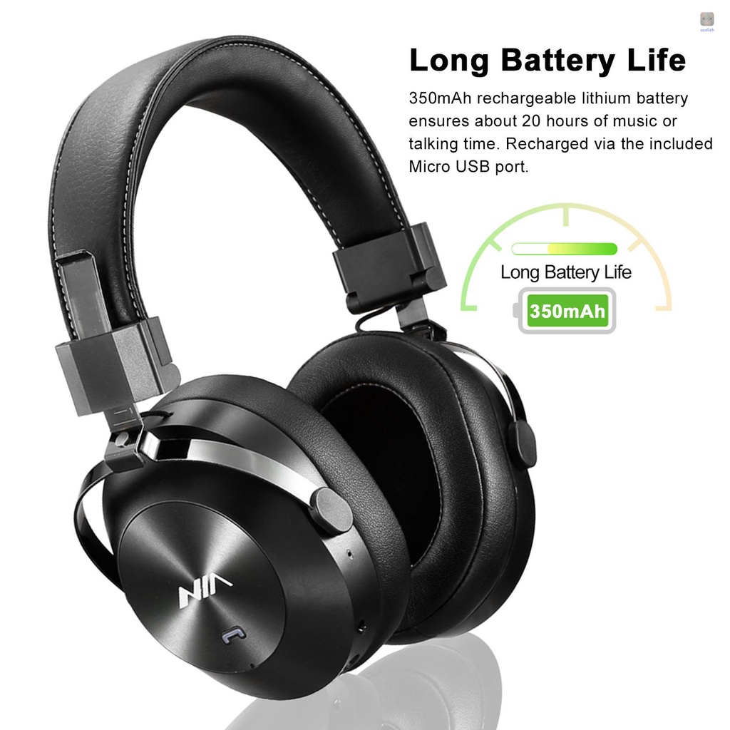 Tai Nghe Chụp Tai Bluetooth Không Dây NIA X9 Giắc Cắm 3.5mm Có Micro Hỗ Trợ Thẻ Nhớ TF