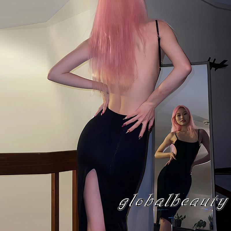 Đầm Hai Dây Hở Lưng Màu Sắc Đơn Giản Thời Trang Mùa Hè Cho Nữ