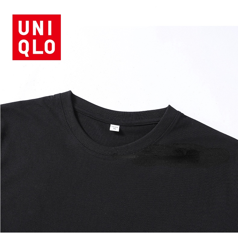 Áo Thun unisex uniqlo Tay Ngắn Cổ Tròn Bằng Sợi cotton Trơn Chất Lượng Cao Size m-5xl