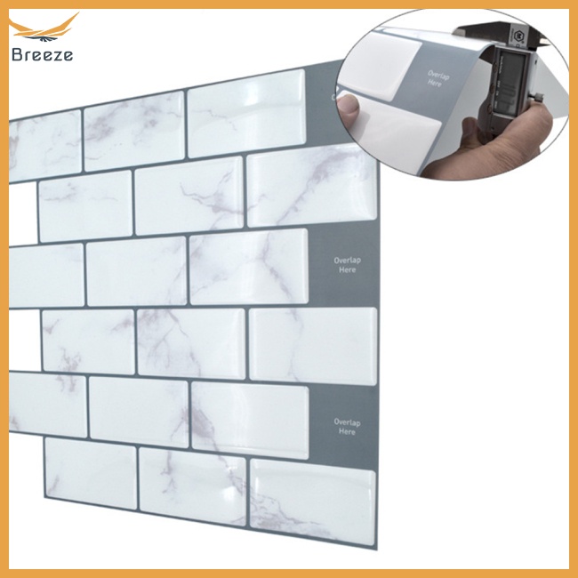 Miếng Dán Tường 3D Tự Dính Chống Thấm Nước Trang Trí Nhà Bếp / Phòng Tắm