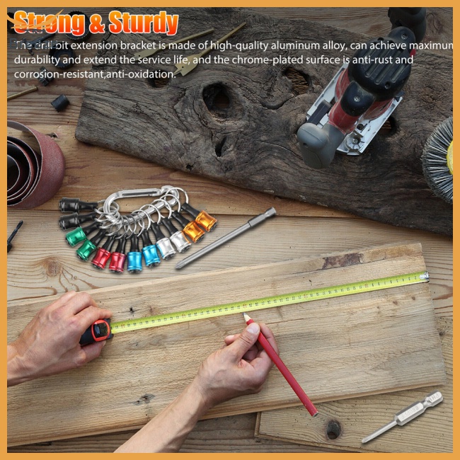 Bộ 12 Mũi Khoan Kim Loại 1 / 4 "Đầu Lục Giác Chống Ăn Mòn / Rỉ Sét Tháo Gỡ Nhanh Tiện Dụng