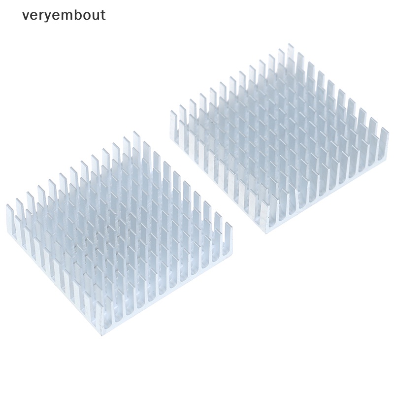 Set 2 Bộ Tản Nhiệt Bằng Nhôm Màu Bạc Kích Thước 40 * 40 * 11mm