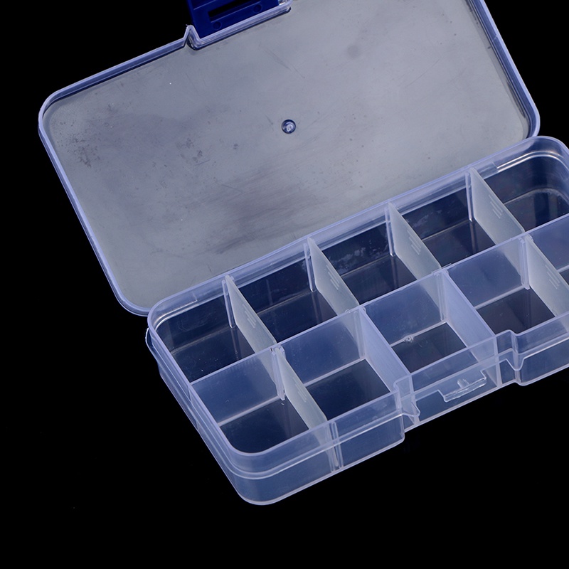 Hộp Nhựa Trong Suốt 10 Ngăn Đựng Trang Sức Tiện Dụng