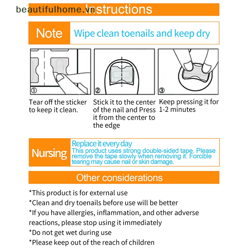 Set 50 Miếng Dán Chỉnh Sửa Móng Chân Tiện Dụng