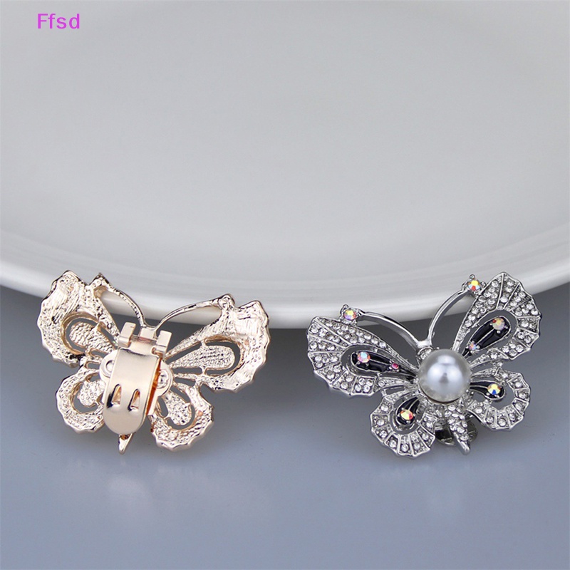 {Ffsd} Kẹp Khóa Giày Hình Bướm Đính Đá Trang Trí Thanh Lịch Dành Cho Bạn Nữ * Bán Chạy