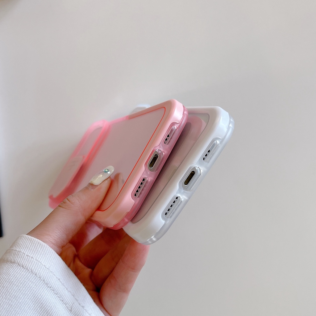 Ốp Điện Thoại TPU Silicon Mềm Trong Suốt Chống Rơi Với Giá Đứng Tàng Hình Cho iPhone 14 12 11 13 Pro Max 14 Plus