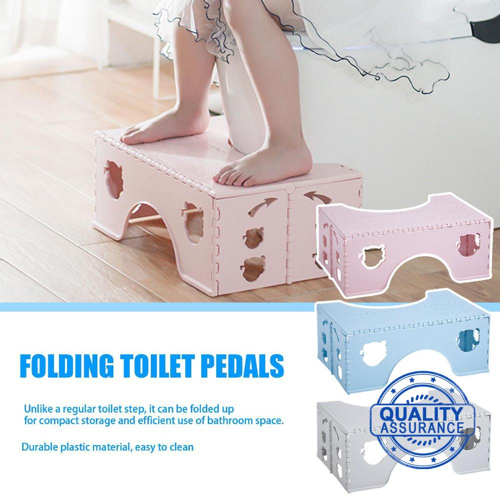 Ghế Ngồi Toilet Di Động Bằng PP Dày Dặn Chống Trượt Có Thể Gập Lại Cho Bé R6E8