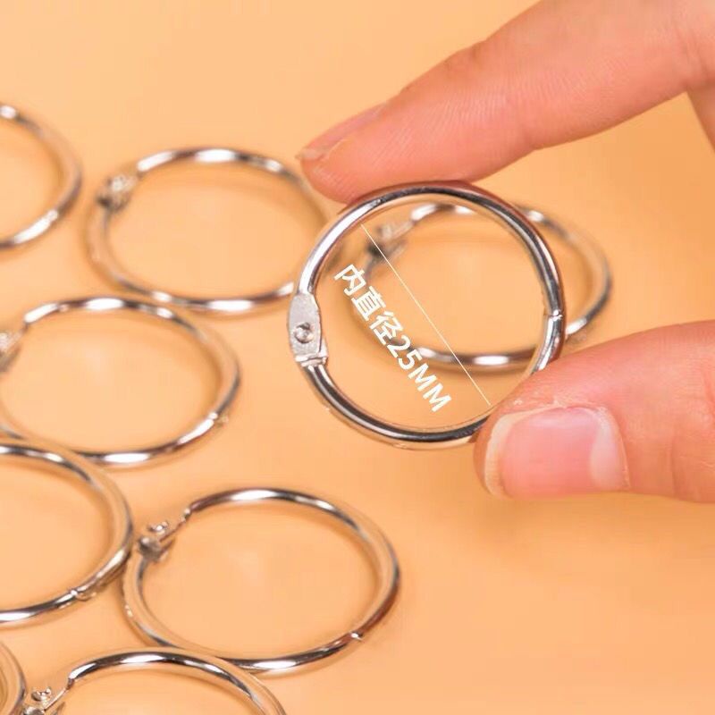 10pcs Khoen, khuyên Tròn Inox Flashcard Đóng Gáy Sách, Album, Nhật Kí - Khoen Móc Vòng Còng Đóng Sổ, Sổ Tay